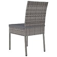 VIDAXL - vidaXL Chaises à manger de jardin lot de 4 Résine tressée Gris - vignette