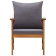 VIDAXL - vidaXL Chaises de jardin avec coussins lot de 2 Bois d'acacia massif - vignette