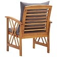 VIDAXL - vidaXL Chaises de jardin avec coussins lot de 2 Bois d'acacia massif - vignette