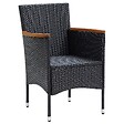 VIDAXL - vidaXL Chaises à manger de jardin lot de 4 Résine tressée Noir - vignette