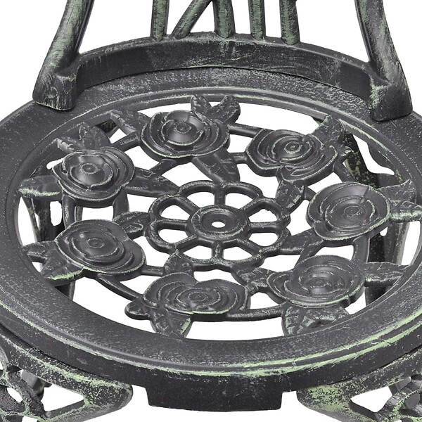 VIDAXL - vidaXL Chaises de bistro lot de 2 Aluminium coulé Vert - large