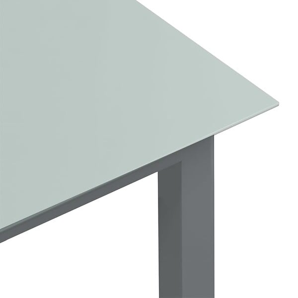 VIDAXL - vidaXL Table de jardin Gris clair 80x80x74 cm Aluminium et verre - large