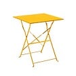 OVIALA - Table de jardin et 2 chaises acier jaune - Rome - vignette
