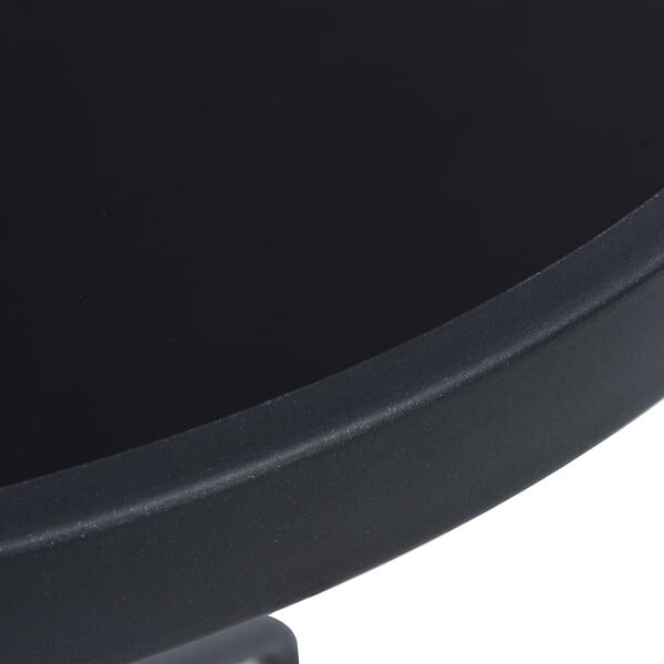 VIDAXL - vidaXL Table de jardin Noir 80 cm Acier et verre - large