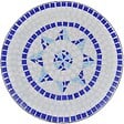 VIDAXL - vidaXL Table de bistro Bleu et blanc 60 cm Mosaïque - vignette