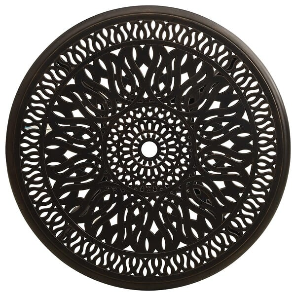 VIDAXL - vidaXL Table de jardin Bronze 90x90x74 cm Aluminium coulé - large