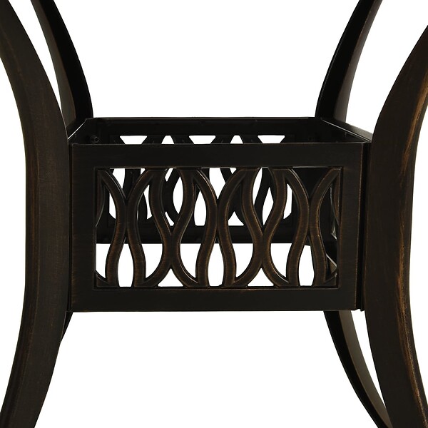 VIDAXL - vidaXL Table de jardin Bronze 90x90x74 cm Aluminium coulé - large