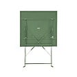 OVIALA - Table de jardin pliante bistrot en acier 60 cm vert cactus - Rome - vignette