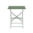 OVIALA - Table de jardin pliante bistrot en acier 60 cm vert cactus - Rome - vignette