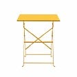 OVIALA - Table de jardin pliante bistrot 60 cm en acier jaune - Rome - vignette