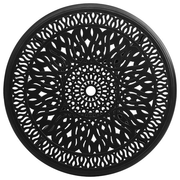 VIDAXL - vidaXL Table de jardin Noir 90x90x74 cm Aluminium coulé - large