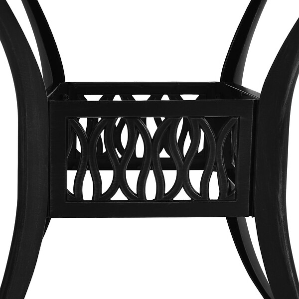 VIDAXL - vidaXL Table de jardin Noir 90x90x74 cm Aluminium coulé - large