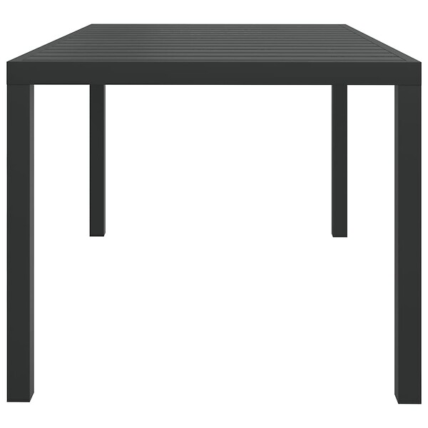 VIDAXL - vidaXL Table de jardin noir 150 x 90 x 74 cm Aluminium et WPC - large