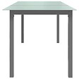 VIDAXL - vidaXL Table de jardin Gris clair 190x90x74 cm Aluminium et verre - vignette