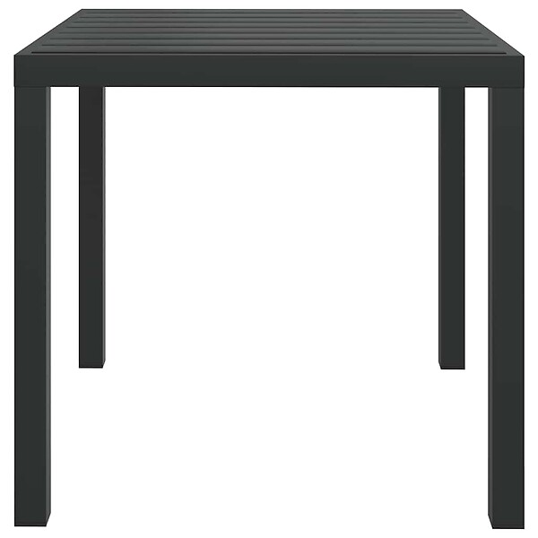VIDAXL - vidaXL Table de jardin Noir 80 x 80 x 74 cm Aluminium et WPC - large