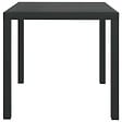 VIDAXL - vidaXL Table de jardin Noir 80 x 80 x 74 cm Aluminium et WPC - vignette