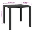 VIDAXL - vidaXL Table de jardin Noir 80 x 80 x 74 cm Aluminium et WPC - vignette