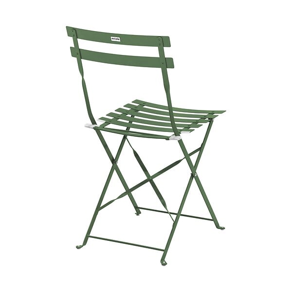 OVIALA - Table de jardin et 2 chaises acier 60 cm vert cactus - Rome - large