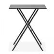 OVIALA - Table de jardin et 2 chaises acier gris - Rome - vignette