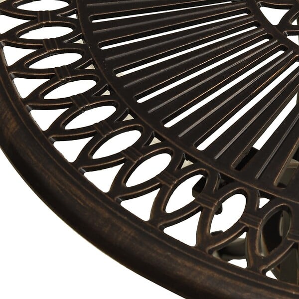 VIDAXL - vidaXL Table de jardin Bronze 62x62x65 cm Aluminium coulé - large