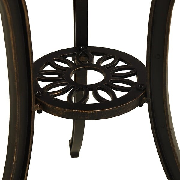 VIDAXL - vidaXL Table de jardin Bronze 62x62x65 cm Aluminium coulé - large