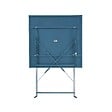 OVIALA - Table de jardin pliante bistrot en acier 60 cm bleu pacific  - Rome - vignette