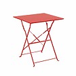 OVIALA - Table de jardin et 2 chaises acier rouge - Rome - vignette