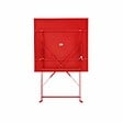 OVIALA - Table de jardin et 2 chaises acier rouge - Rome - vignette