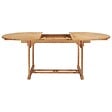 VIDAXL - vidaXL Table de jardin extensible 150-200x100x75 cm Teck solide - vignette