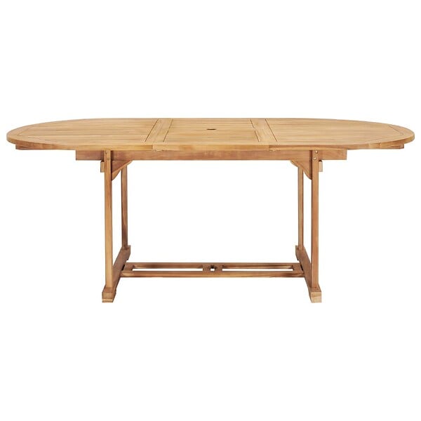 VIDAXL - vidaXL Table de jardin extensible 150-200x100x75 cm Teck solide - large