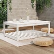 VIDAXL - vidaXL Table de jardin blanc 121x82,5x45 cm bois massif de pin - vignette