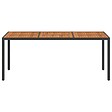 VIDAXL - vidaXL Table de jardin 190x90x75 cm Résine tressée et bois acacia Noir - vignette