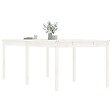 VIDAXL - vidaXL Table de jardin blanc 203,5x100x76 cm bois massif de pin - vignette