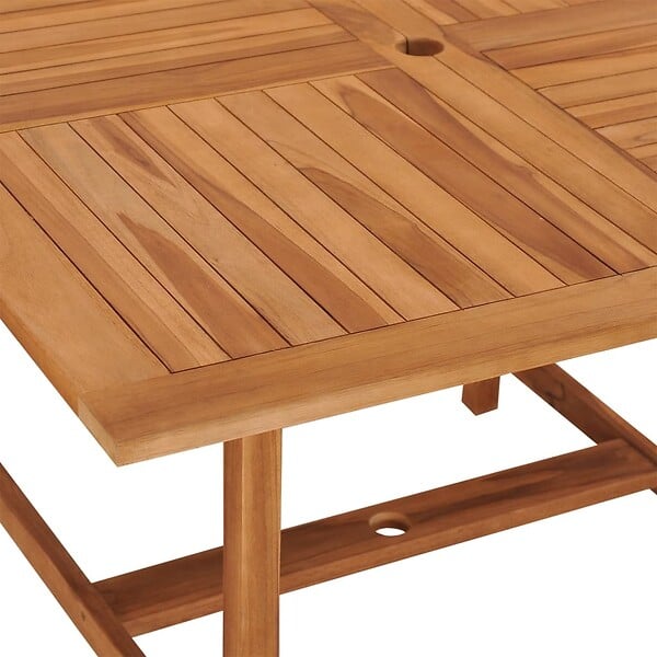 VIDAXL - vidaXL Table à dîner de jardin 110x110x75 cm Bois massif de teck - large