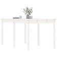 VIDAXL - vidaXL Table de jardin blanc 159,5x82,5x76 cm bois massif de pin - vignette