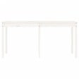 VIDAXL - vidaXL Table de jardin blanc 159,5x82,5x76 cm bois massif de pin - vignette