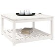 VIDAXL - vidaXL Table de jardin blanc 82,5x82,5x45 cm bois massif de pin - vignette