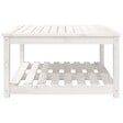 VIDAXL - vidaXL Table de jardin blanc 82,5x82,5x45 cm bois massif de pin - vignette