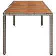 VIDAXL - vidaXL Table de jardin dessus en bois Gris 190x90x75 cm Résine tressée - vignette