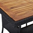 VIDAXL - vidaXL Table d'extérieur Noir Résine tressée et bois d'acacia solide - vignette