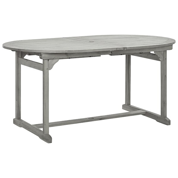 VIDAXL - vidaXL Table à dîner de jardin (160-240)x100x75cm Bois d'acacia massif - large