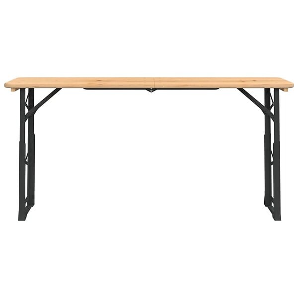 VIDAXL - vidaXL Table à bière pliable 170x50x75/105 cm bois massif de sapin - large