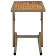 VIDAXL - vidaXL Table de jardin Beige Bois massif d'acacia et poly rotin - vignette