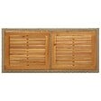 VIDAXL - vidaXL Table de jardin Beige Bois massif d'acacia et poly rotin - vignette