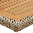 VIDAXL - vidaXL Table de jardin Beige Bois massif d'acacia et poly rotin - vignette
