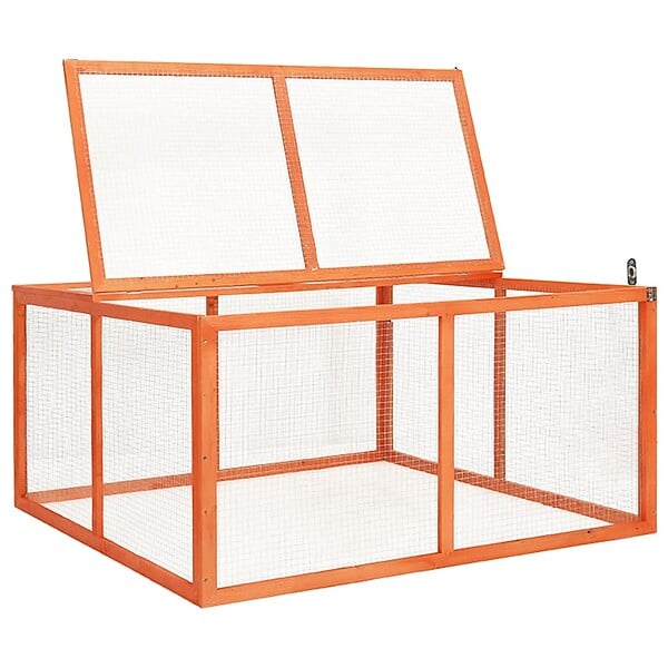 VIDAXL - vidaXL Clapier 124x120x60 cm Bois de sapin massif - large