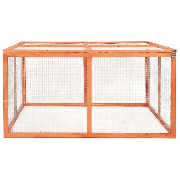 VIDAXL - vidaXL Clapier 124x120x60 cm Bois de sapin massif - large