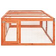 VIDAXL - vidaXL Clapier 183x90x46,5 cm Bois de sapin massif - vignette