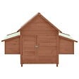 VIDAXL - vidaXL Poulailler Moka et blanc 150x96x110 cm Bois de sapin massif - vignette