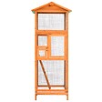 VIDAXL - vidaXL Cage à oiseaux 68x62x166 cm bois de sapin massif - vignette